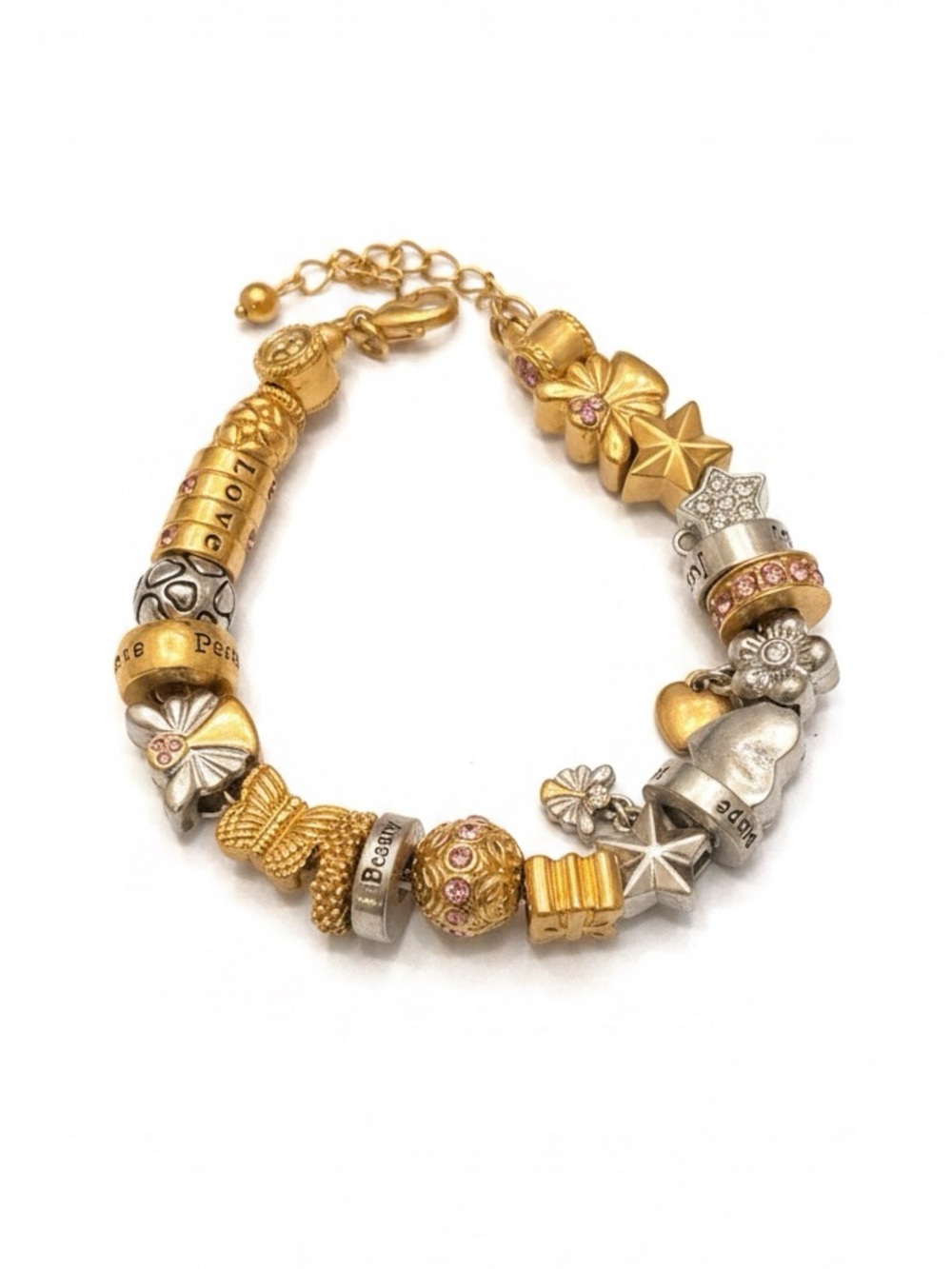 The Bradford Exchange Gold and Silver Ornate Charm Bracelet